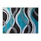 Flash Furniture Turquoise 5' x 7' Ripple Patterned Indoor Area Rug OKR-RG1109-57-TQ-GG - alternate 4